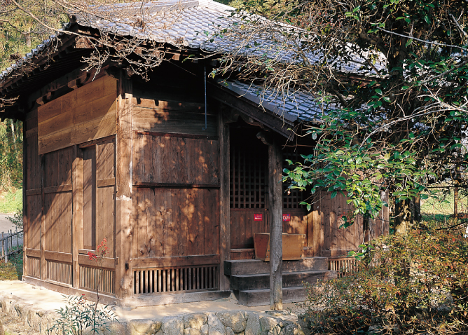 八所神社の社叢である鶺鴒山は、福岡県の天然記念物に指定されています。/