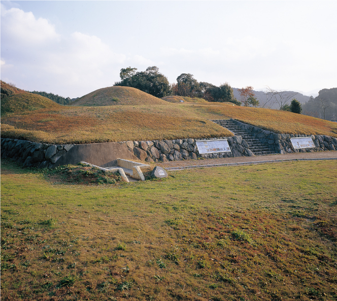 朝町竹重遺跡は、平成6年(1994)に史跡公園として整備されました。/